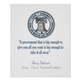 Barry Goldwater Quote (Big Government) Poster