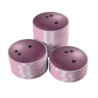 Bowling Ball Pink Poker Chips Set