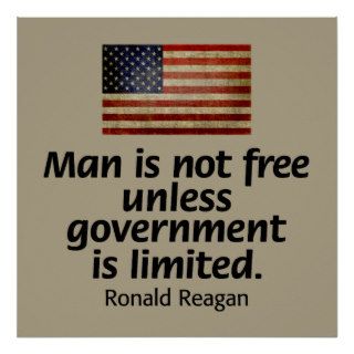 Ronald Reagan Poster Man is not free