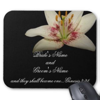 Lily Wedding Mouse Pads