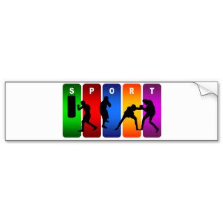 Multicolor Boxing Emblem Bumper Sticker