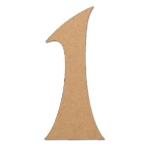 Design Craft MIllworks 8 in. MDF Wavy Wood Number (1) 47315