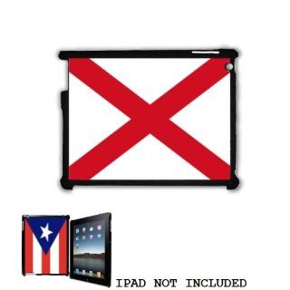 Alabama State Flag Emblem Snap On Shell Case Cover for Apple iPad 2 3 Black 