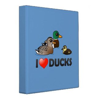 I Love Ducks Vinyl Binder