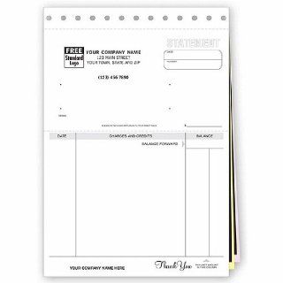 Classic Unlined Statement Forms with Carbons (250)  Office Storage Supplies 