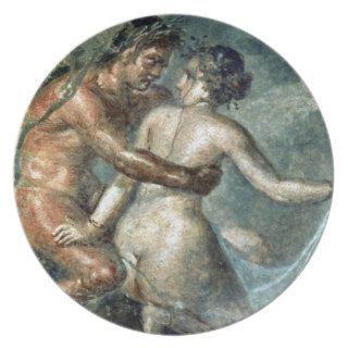Satyr and Maenad, detail a wall painting in P Dinner Plates