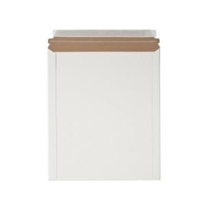 Plain White 11 in. x 13.5 in. White Paperboard Stay Flat Mailers with Adhesive Easy Close Strip 100/Case MJ 5