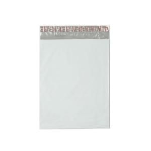 Plain White 10 in. x 13 in. White / Silver Flat Poly Mailers with Adhesive Easy Close Strip 100/Case PJ 4