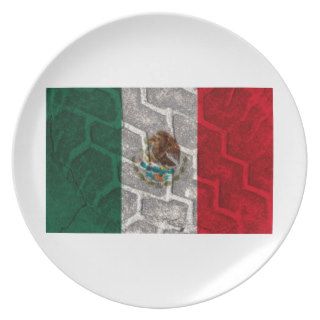 Mexican Flag tire tread Party Plates