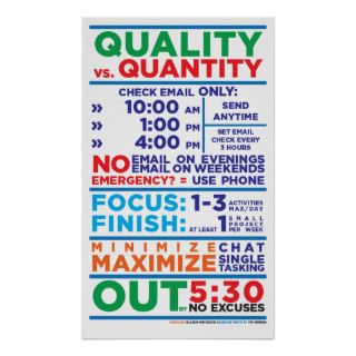 Quality vs. Quantity Workflow Print