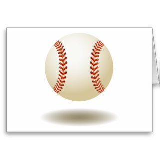 Cool Baseball Emblem Greeting Cards