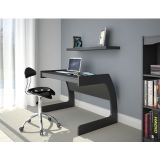 CorLiving LAB 305 Z Black Desk and Office Chair Set (Set of 2) CorLiving Desks