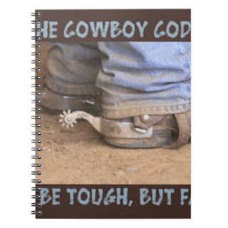 Cowboy Code Be Tough But Fair Spiral Notebook