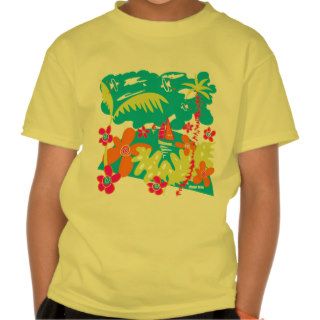 Art T Shirt Tropical Kids Yellow
