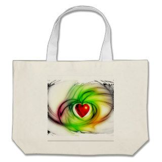 Jeweled Heart Canvas Bags