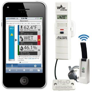 La Crosse Alerts D112.104.E1.WGB Wireless Monitor System Set with Water Leak Probe   Weather Stations