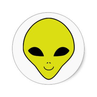 Alien Smiley Face Sticker