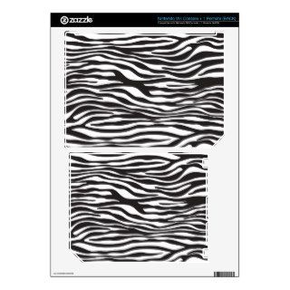 Animal Print, Zebra Stripes   Black White Wii Skins