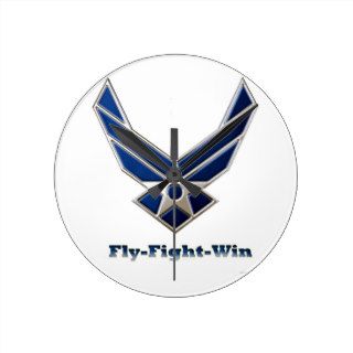 Air force pride logo round clock