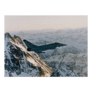 Eurofighter amongst mountains posters