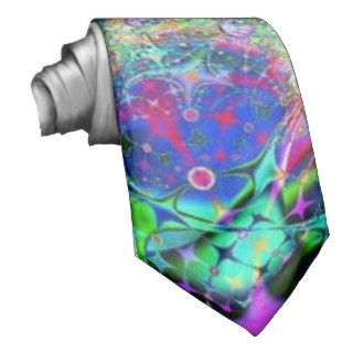 Rainbow Fractal Art Custom Tie