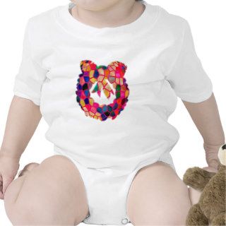 STAINED Glass Pattern Wreath Design Romper