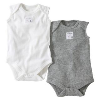 Burts Bees Baby Newborn Neutral 2 Pack Sleeveless Bodysuit   Grey 6 9 M