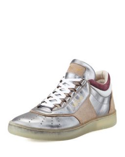 Joust III Metallic Lo Top Sneaker, Silver   Alexander McQueen PUMA
