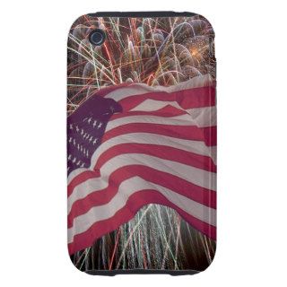 American Flag and Fireworks Tough iPhone 3 Cases