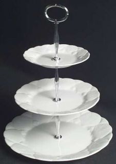 Wedgwood Oceanside 3 Tiered Serving Tray (DP, SP, BB), Fine China Dinnerware   E
