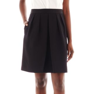 Worthington Inverted Pleat Quilted Skirt, Black