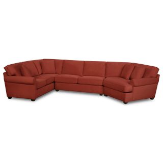 Possibilities Roll Arm 3 pc. Left Arm Sofa Sectional, Rouge