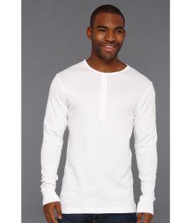 2IST Essentials L/S Henley Mens T Shirt (White)