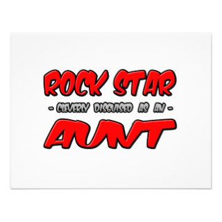 Rock StarAunt Custom Invitations