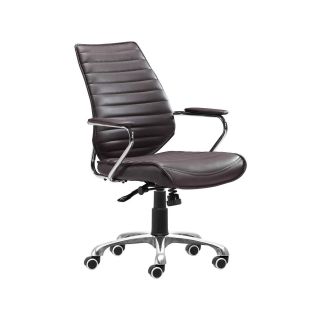 Zuo Enterprise Low Back Office Chair, Espresso (Dark Brown)