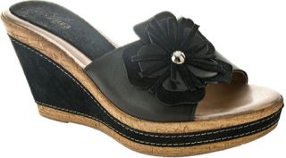 Womens Azura Narcisse   Black Leather Heels