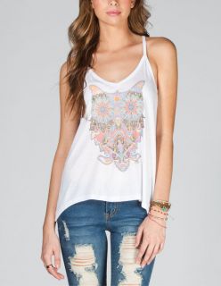 Hoot Owl Womens Tank White In Sizes X Large, Large, Small, X Small, Med