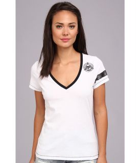 Fox Prestigious V Neck Tee Womens T Shirt (White)