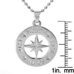 West Coast Jewelry Stainless Steel Compass Necklace West Coast Jewelry Stainless Steel Necklaces