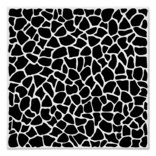 Black and White Animal Print Giraffe Pattern