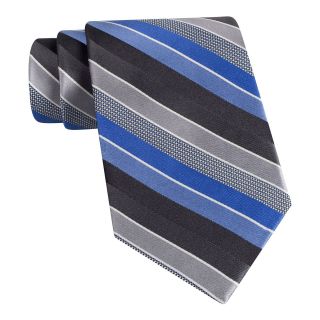 Arrow Bolt Stripe Necktie, Blue/Black, Mens