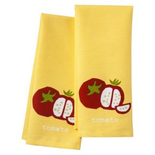 Room Essentials Veggie Kitchen Towel Set of 2   Tomato Red