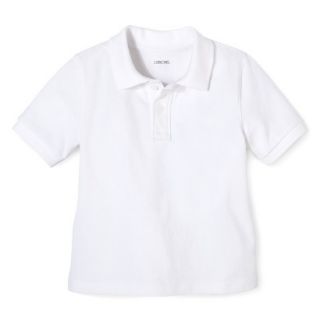 Cherokee Toddler School Uniform Short Sleeve Pique Polo   True White 3T
