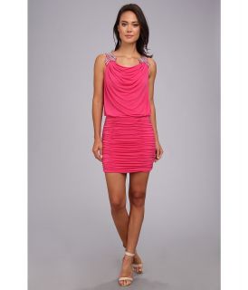 Laundry by Shelli Segal Embellished Shoulder Dress Womens Dress (Pink)