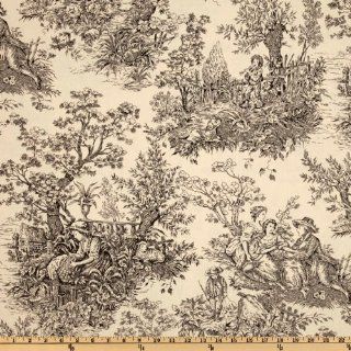 Timeless Treasures French Court 108'' Quilt Backing Toile Black/Cream Fabric By The Yard