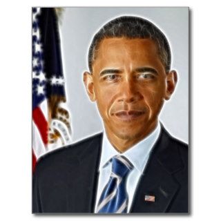 Fractal Art, Official Portrait Barack Obama Post Card