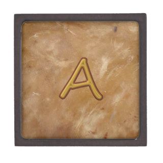 Golden Alphabet A AA AAA  Vintage Base Premium Jewelry Box