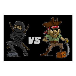 epic Warrior Ninja vs Pirate Poster