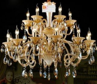 18 Lights Gorgeous K9 Crystal Chandeliers Palace Lamps Fixtures Lights Parlor Lighting New 110 V    