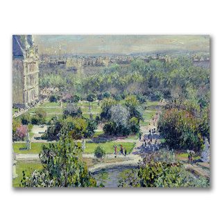 Claude Monet 'View of the Tuileries' Canvas Art Trademark Fine Art Canvas